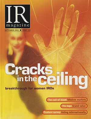 IR Magazine September 2003: Cracks in the ceiling