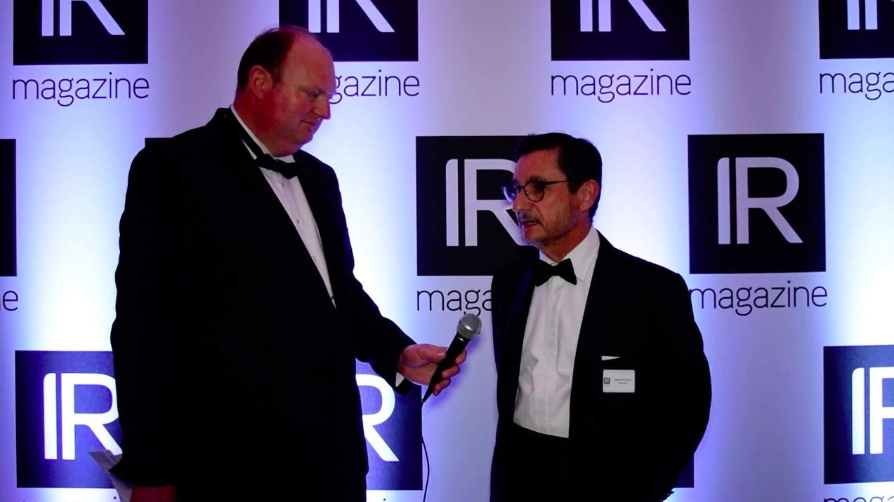 Ignacio Cuenca of Iberdrola talks to us at the IR Magazine Awards – Europe 2022