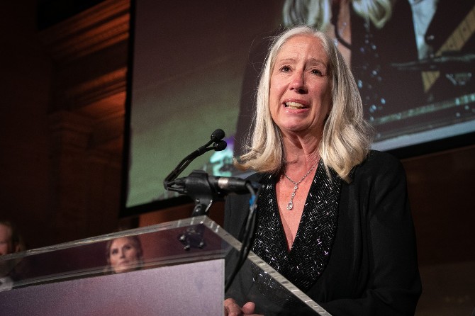 Jane McCahon won the lifetime achievement award at the IR Magazine Awards - US 2023 in New York last night