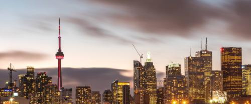 Toronto skyline dusk