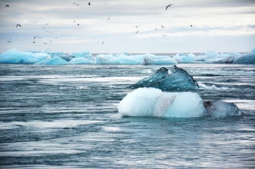 An iceberg melts