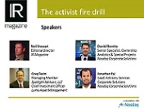 IR Magazine Webinar ‒ The activist fire drill