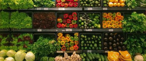 Groceries in supermarket