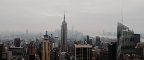 Cloudy New York skyline