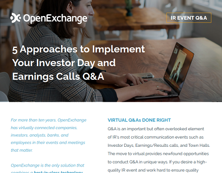 5 approaches to implement your investor day and earnings calls Q&A