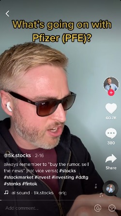 TikTok creator Robert Ross, who posts as @tik.stocks 